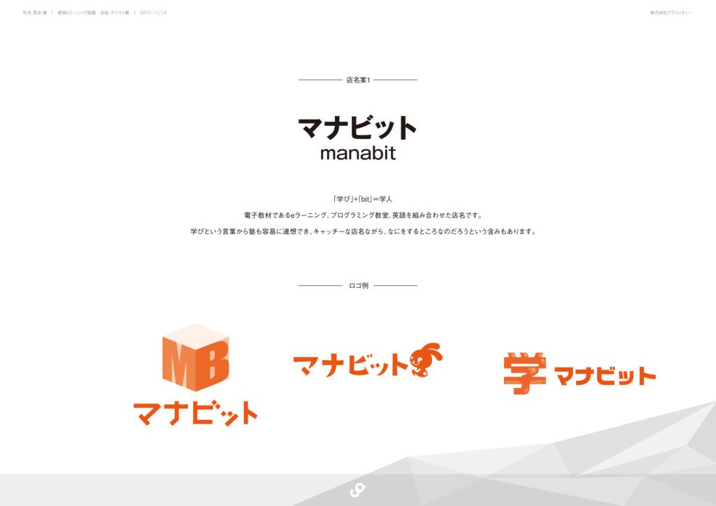 個別学習塾みちしるべ ブランディング 制作物 3