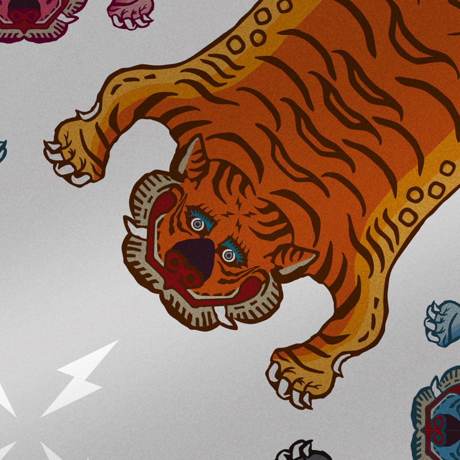 TIBETAN TIGER RUG 制作物 3